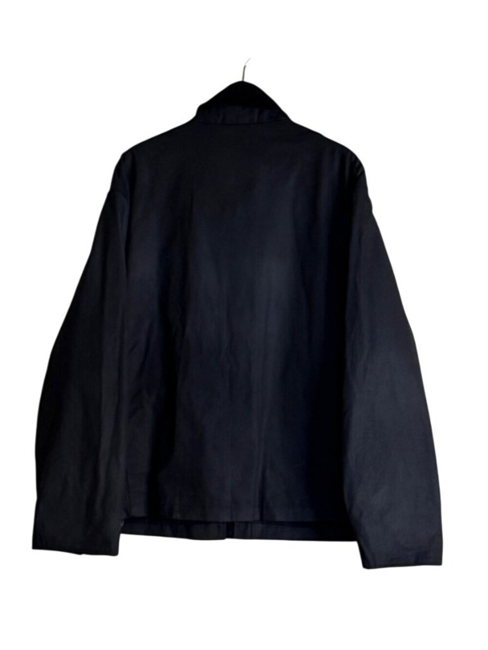 Quince Women's Organic Waxed Cotton Cropped Barn Jacket Black Size L NWT - Picture 4 of 8